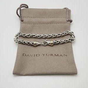 David Yurman Wheat Bracelet silver and 14k